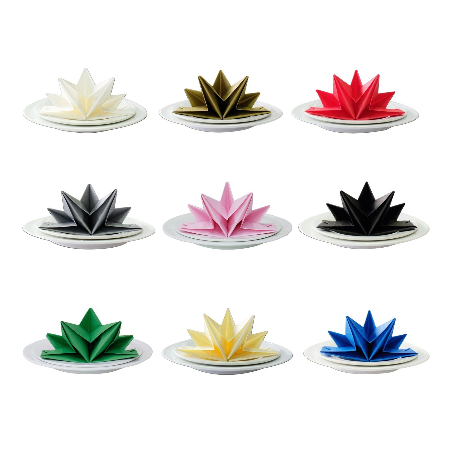 NAPKINS - STAR SHAPED - PAPER SERVIETTES - IN 9 FUN COLOURS
