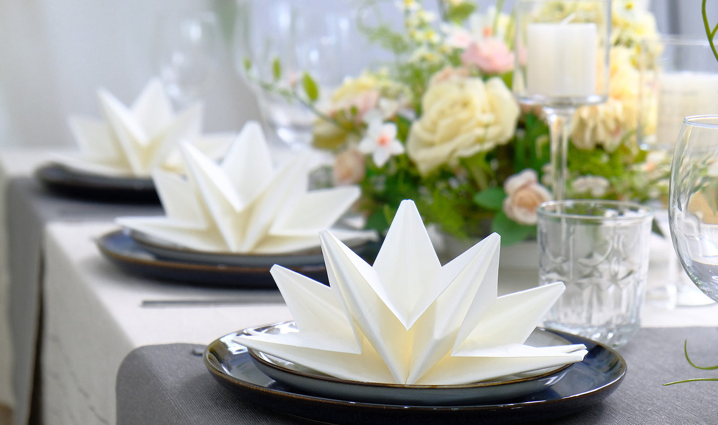 NAPKINS - STAR SHAPED - PAPER SERVIETTES - IN 9 FUN COLOURS